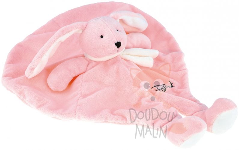  layette lapin rose blanc écharpe 